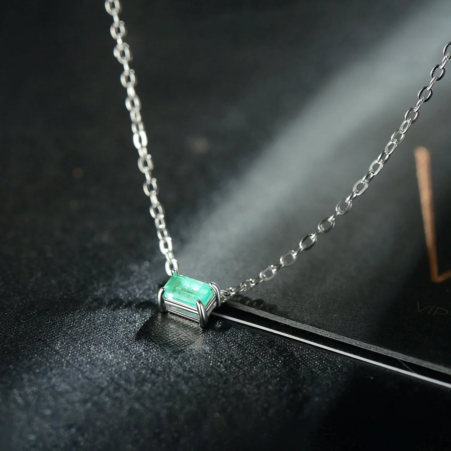 Authentic 925 Sterling Silver Green Tourmaline Necklace Pendant for Women Fashion Bijoux Wedding Statement Jewelry Gifts