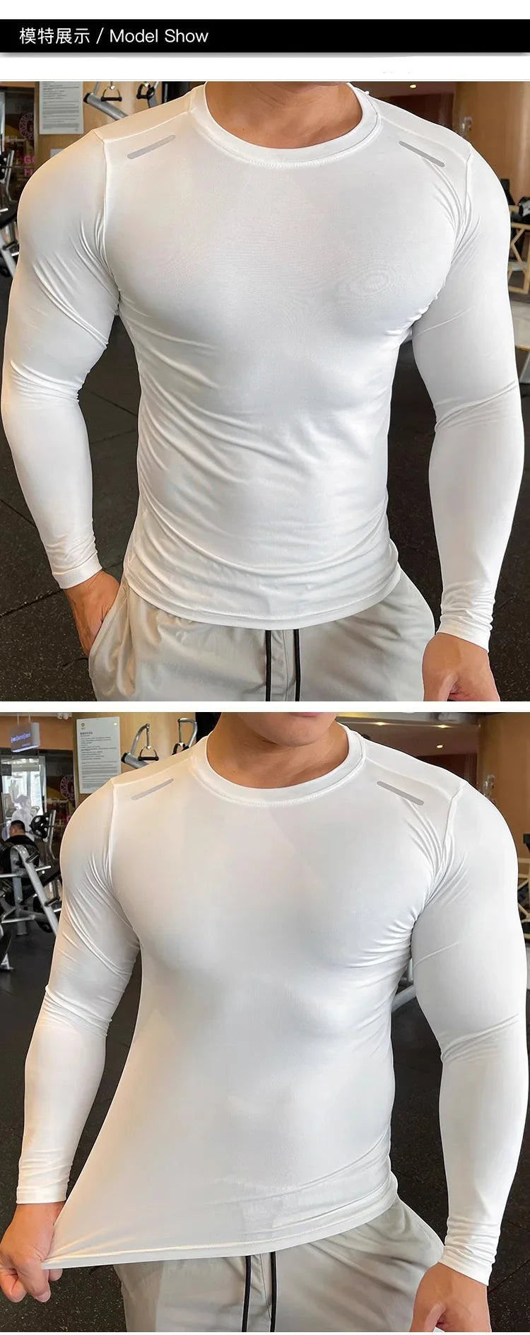 Long Sleeve T-shirt Fitness Basketball Running Tight Men Spandex Bodybuilding Sports Shirt Gym Training Compression Sport Top