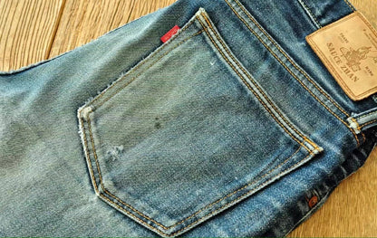 Mens Jeans Sanforized  Selvedge Denim Jeans for man Indigo and Black Jeans Zipper Fly Slim Fit