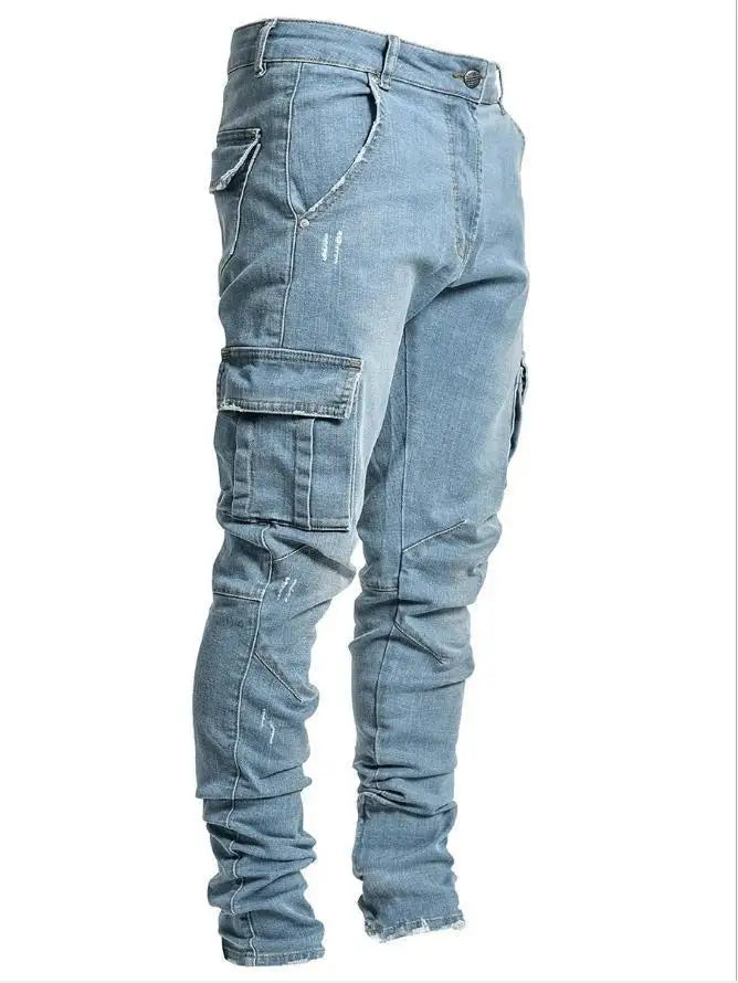 New 2025 high-quality Fashion Casual Cotton Business Black Denim Pants Male Trousers Men's Stretch Regular Fit Jeans S-XXXL