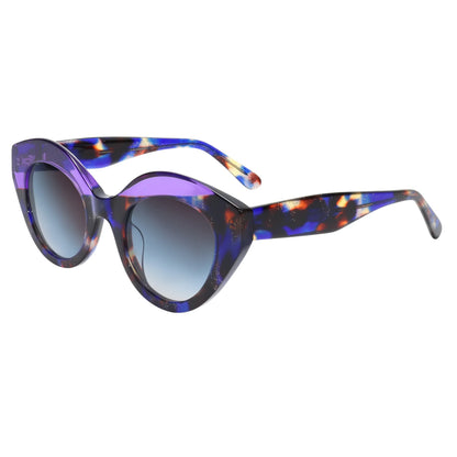 Handmade Feel Retro Glasses Asymmetric Cat Acetate Frame UV400 for Women Polarized Unique Lightweight Fit