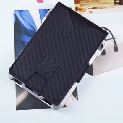leather Credit Card Holder Wallets Men Brand Rfid Black brown Magic mutifunciton  Slim Mini Wallet Small Money Bag Male Purses