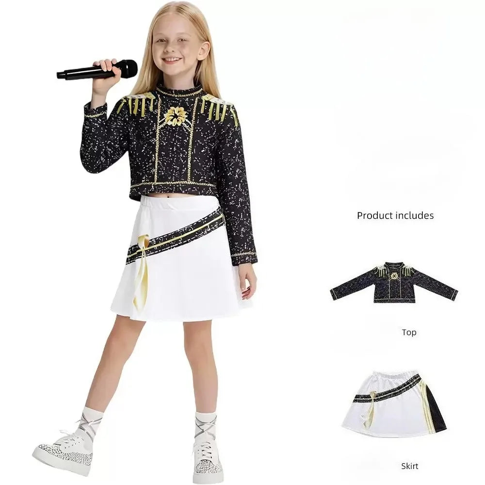 Girls Halloween Costume RUMI Cosplay Kpop Warrior Costume Christmas Clothes Idol Group Star Singing and Dancing Artist Suit