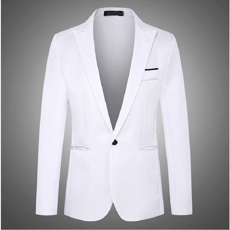 Summer Men's Casual Suit Fashion Business Office Trendy Non-ironing Anti-wrinkle Suit Jacket Solid Color Slim Fit Men's Suit