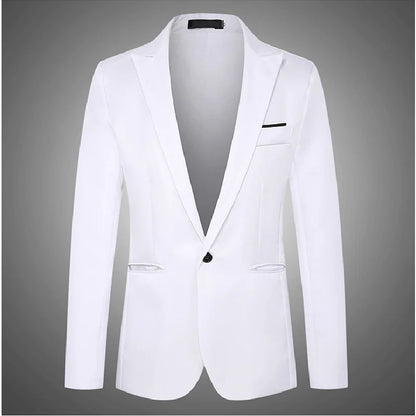 Summer Men's Casual Suit Fashion Business Office Trendy Non-ironing Anti-wrinkle Suit Jacket Solid Color Slim Fit Men's Suit