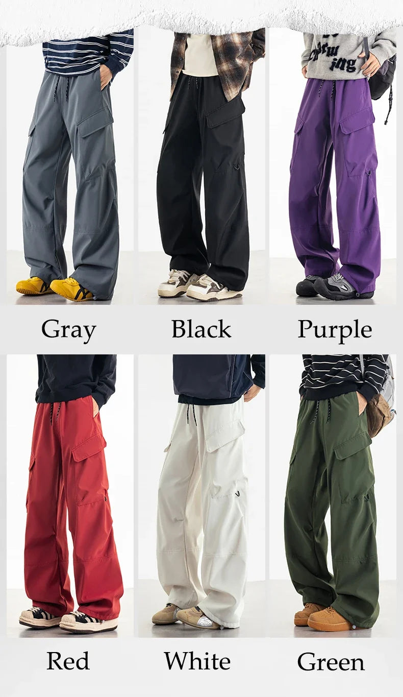 Unisex Hiking Pants Autumn Large Pocket Windproof Camping Cycling Trousers Spring Outdoor Waterproof Functional Paratrooper Pant