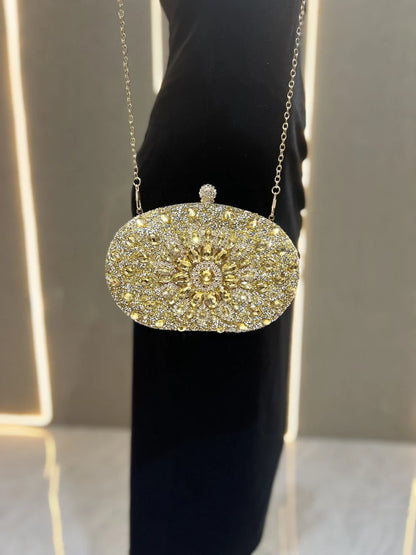 Luxurious Diamond-Encrusted Rhinestone Crossbody Small Handbag Versatile Elegant Women's Fashion Accessory