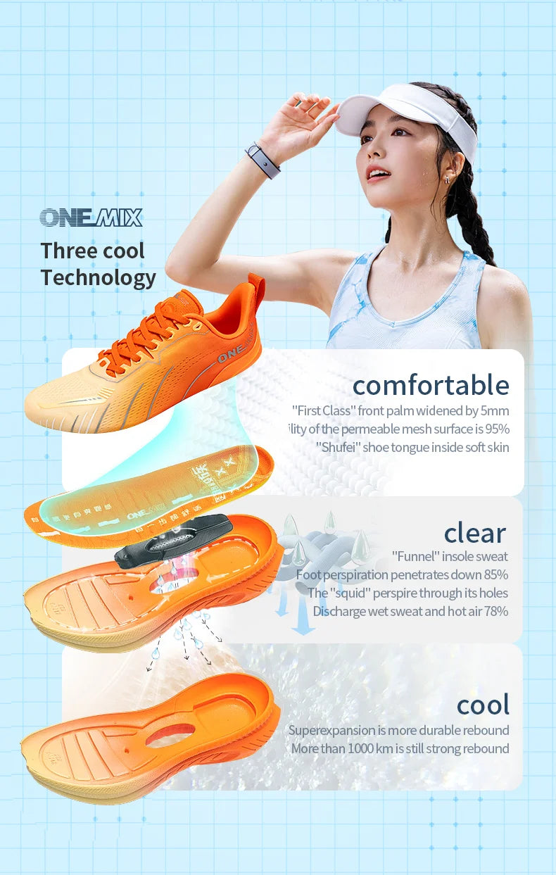 Bumper Elite Men Cushioning Running Shoes Heavy Duty Non-Slip Outdoor Athletic Sneakers Lace-Up Sport Shoes for Marathon