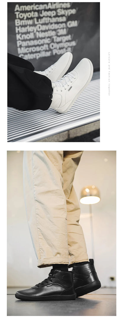 New Winter Booties Outdoor Waterproof Barefoot Boots For Men Ankle Boots Plush Warm Snow Shoes Non-slip Casual Sneakers Big Size