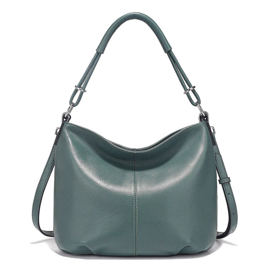 Beige New Women's Soft Cowhide Leather Shoulder Bag Crossbody Satchels Leather Hobo Bag Black Cowhide Natural Bag Brown