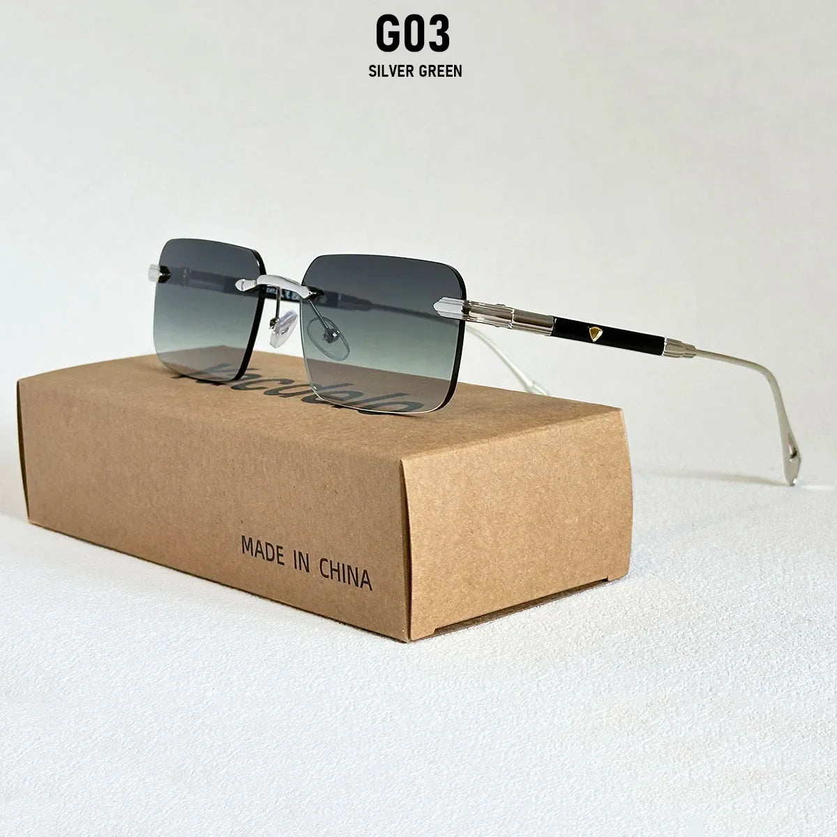 Rimless Sunglasses Women Trendy 2026 Metal Square Sunglass Men Luxury Fashion Glasses Vintage Dropshipping Lunette Soleil Femme