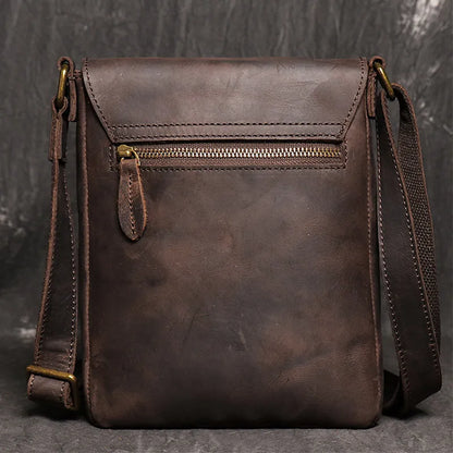 High Quality Messenger Bag For Men Genuine Leather Crossbody Bag Male Easy Travel Shoulder Bag for Tablet Men's Leather Handbag