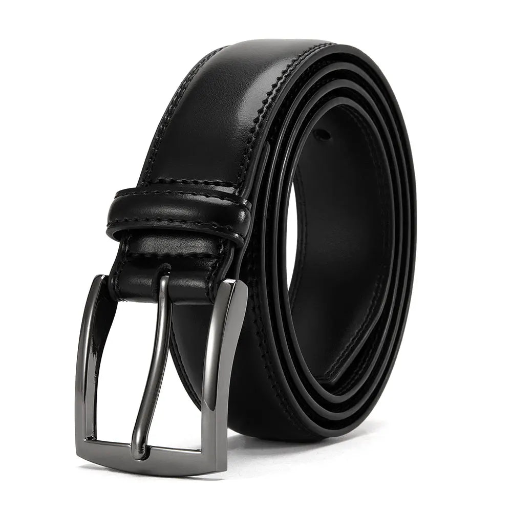 Men's Leather Belt Needle Buckle Belt Casual Genuine Leather LONG Large Belts Cowhide Belts for Man