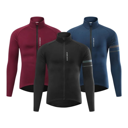 Winter Men's Cycling Jacket Waterproof Windproof Thermal Fleece Bike Jersey MTB Road Cycling Snowboarding Ski Jacket Coat