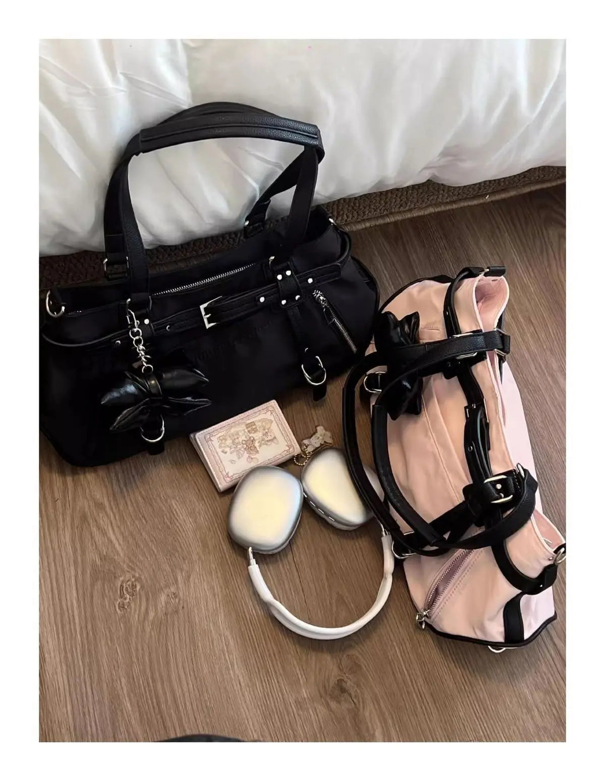Korean Cute Harajuku Style Y2k Large Capacity Handbag Shoulder Bags Nylon Waterproof Cloth Commuter Storage Bags Women's Bag