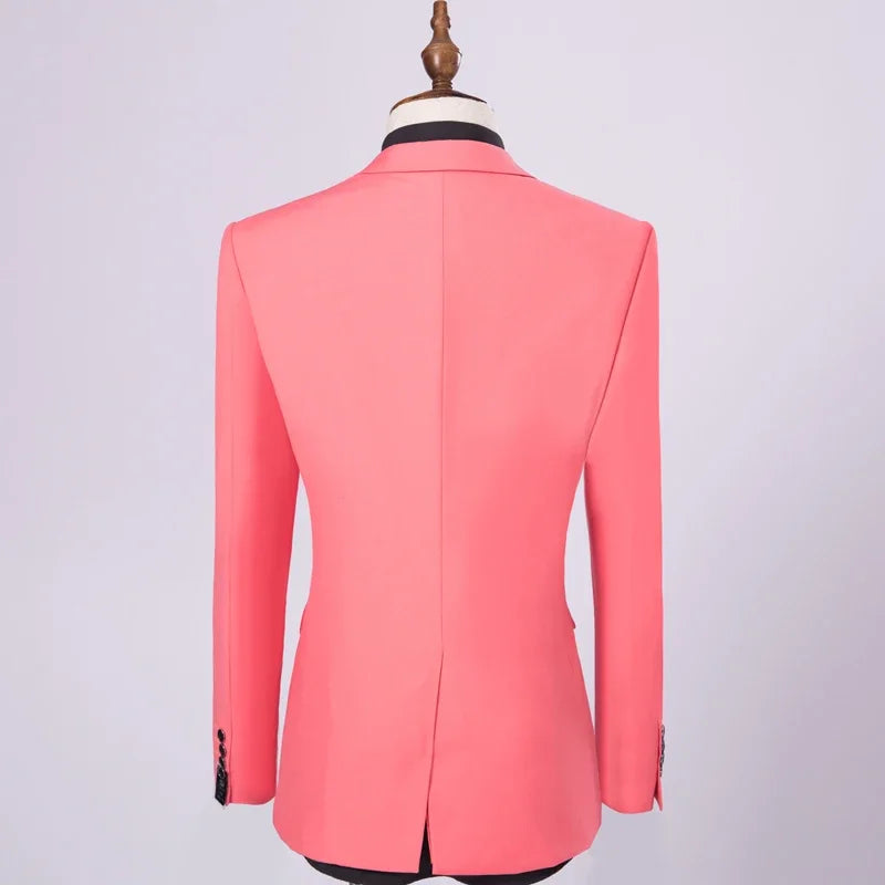 2026 New Men's Suit 3-Pieces Set (Jacket+Pants+Vest) Wedding/Party/Office Coat and Vests Trousers, Asian Sizes M-5XL 6XL.
