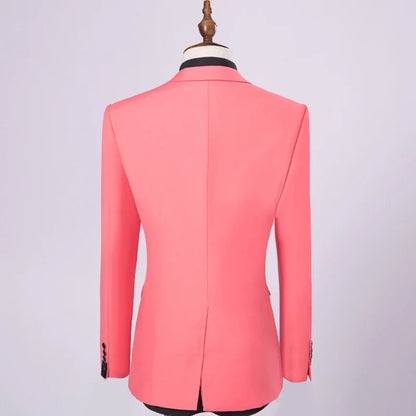 2026 New Men's Suit 3-Pieces Set (Jacket+Pants+Vest) Wedding/Party/Office Coat and Vests Trousers, Asian Sizes M-5XL 6XL.