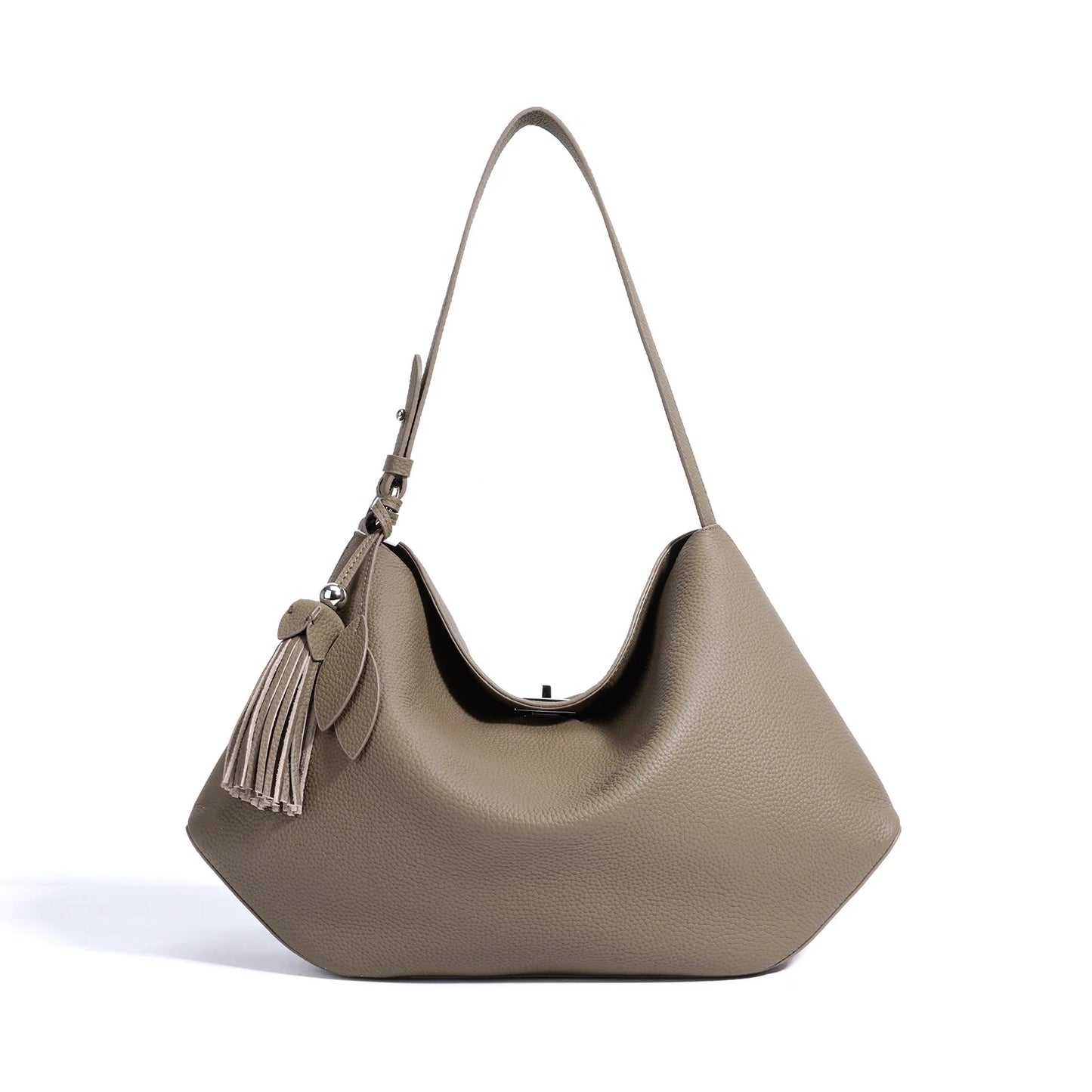 2026 Hot Top Grain Leather Spacious Tote Bag Fashionable Underarm Single Shoulder Crossbody Bag Women Chic Shopping Hobo Handbag