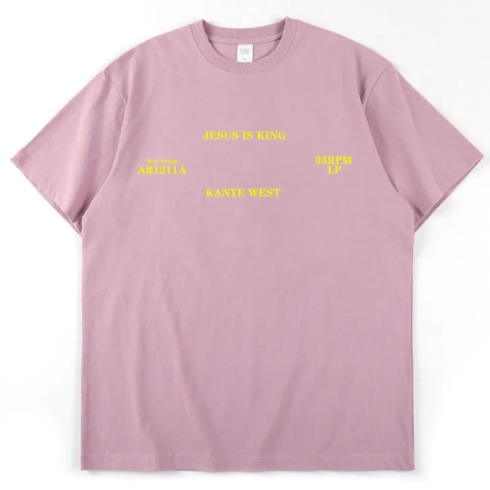Kanye West T Shirt Jesus Is King High Quality Short Sleeve T-shirts Vintage Harajuku Cotton Men Women T-shirt Clothes Streetwear