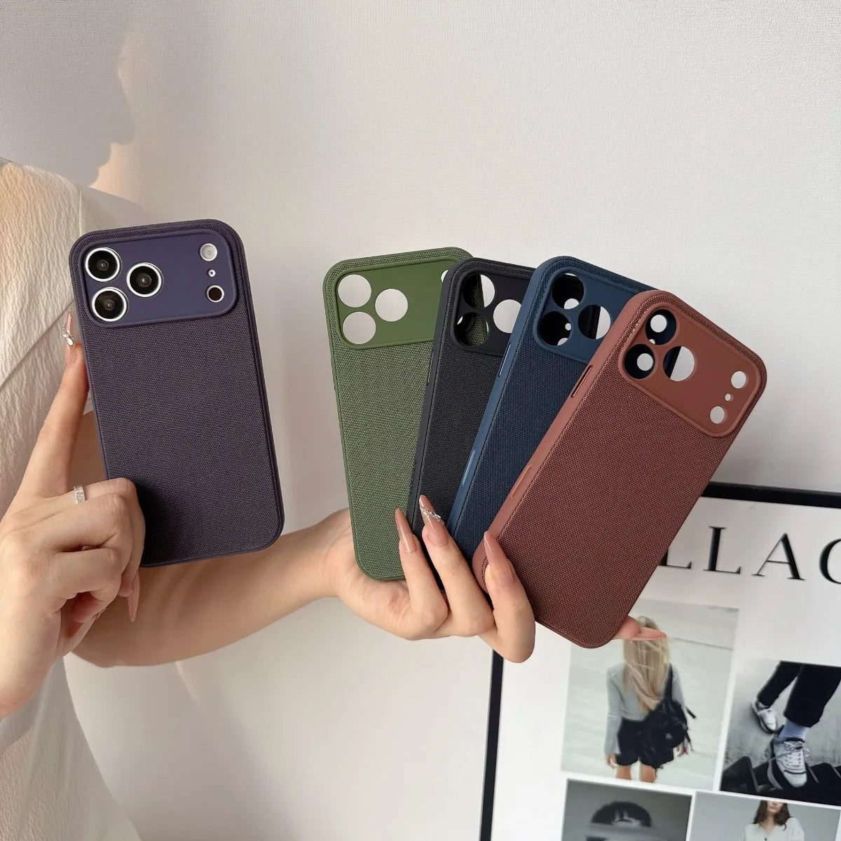 High End Original 2IN1 Technology Woven + Liquid Silicone Case For IPhone 17 Pro Max For Magsafe Magnetic Drop Protection Cover