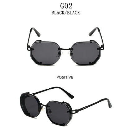 Punk Sunglasses For Men Vintage Steampunk Sunglasses Women Trendy Luxe Square Fashion Glasses Dropshipping Gafas De Sol Hombre