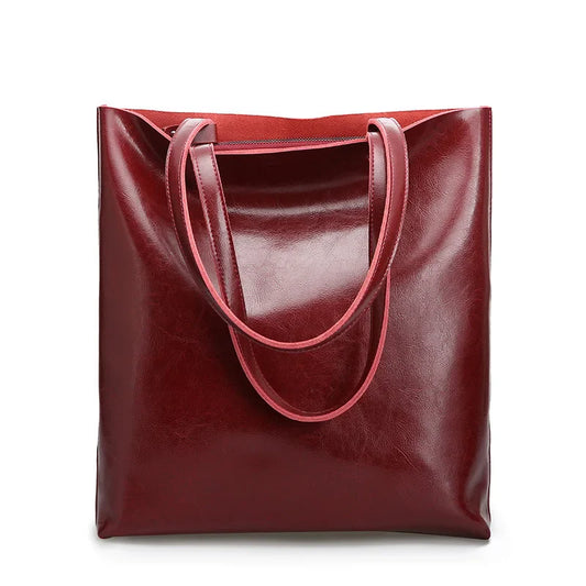 Women Genuine Leather Shoulder Bags Retro Fashion Designer Bag Large Capacity Female Versatile Tote Bag Portable Phone Bag Girl