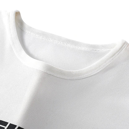 2-pcs Summer Youth Fashion Letter Set 13-16 Year Old Boys and Girls Simple and Versatile Letter Short Sleeve T-shirt Black Pants
