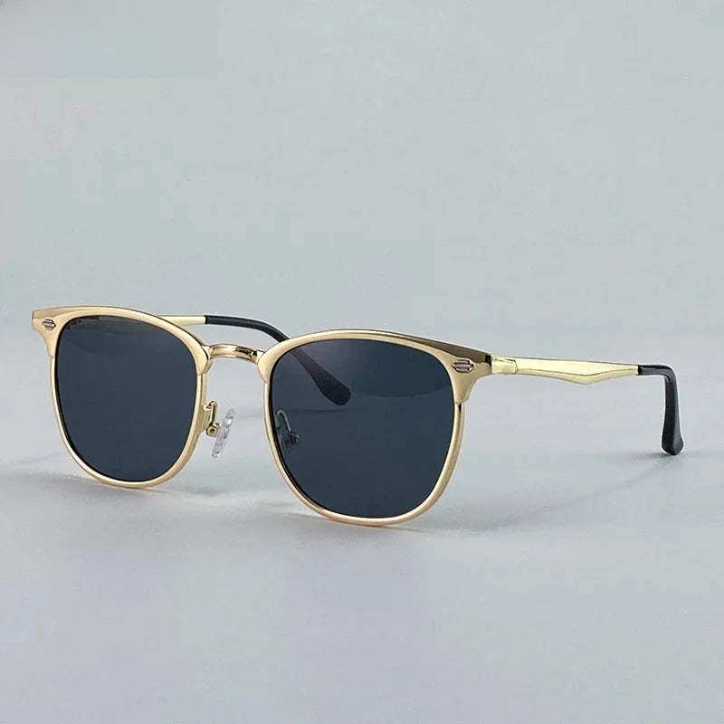 New Arriavl Square Sunglasses Men 2026 Luxury Brand Metal Frame Retro Punk Sun Glasses Male Driving Shades Vintage Eyewear UV400