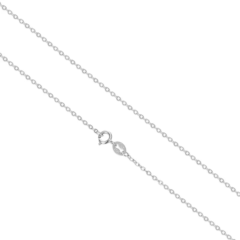 925 Sterling Silver O-Chain Necklace with Lobster Clasp Adjustable Basic Chain for Women Pendant Beads DIY
