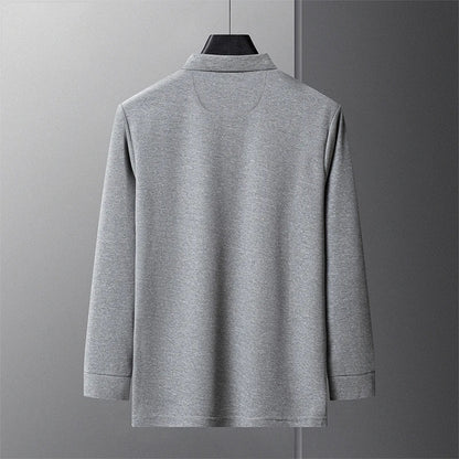 Popular Men's Spring and Autumn Horse Logo Trendy Brand Temperament Fashionable Outdoor Sports Top Long Sleeved Polo Shirt