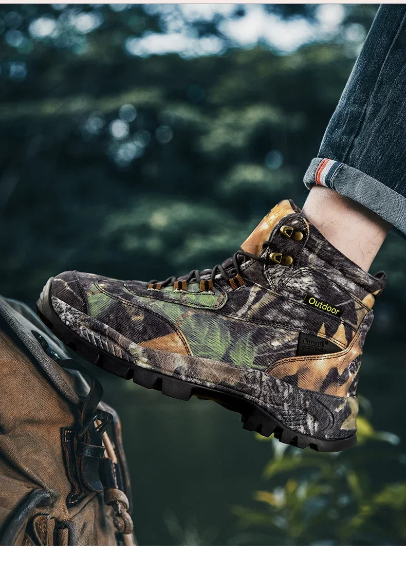 Men Tactical Boots Army Boots Breathable Unisex Ankle Desert Waterproof Climbing Hiking Shoes Work High Quality Hunting Boots