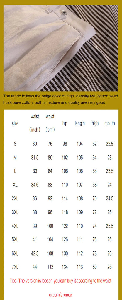 Beige Fishtail Waist Officer's Pants Vintage Deck Loose High Waist Straight Leg Casual Pants Cotton Wide Leg Pants