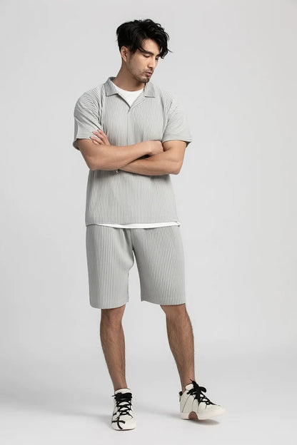 Pleated Shorts For Men Five-point Pants Baggy Casual Sports Shorts Japanese Pleated pants