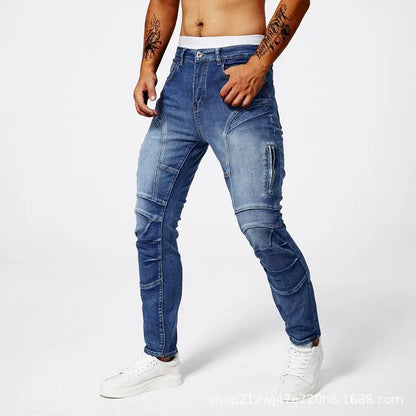 2025 New Motopants leisure motorcycle jeans riding trousers off-road motocross riding pants zipper design Multiple pockets