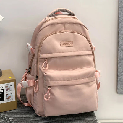 Multi-layer large capacity preppy couple travel backpack