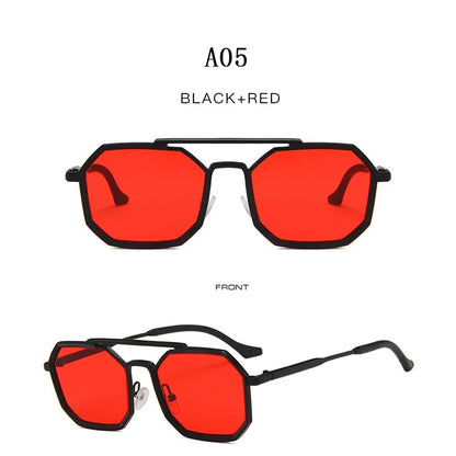 Metal Punk Square Sunglasses For Men Luxe Vintage Steampunk Sunglasses Women Trendy Retro Fashion Glasses Gafas De Sol Hombre