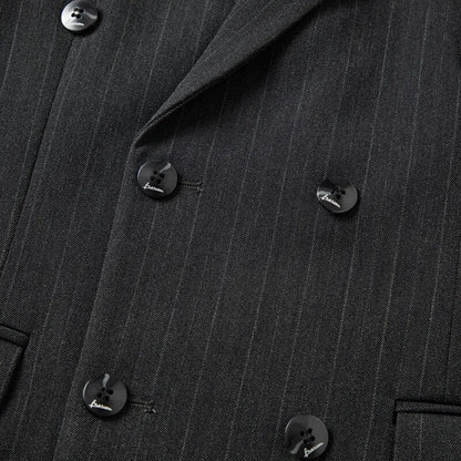 2025 Korean High Quality Double-Breasted British Style Slim Business Suit Two-Piece Set (Suit + Trousers)