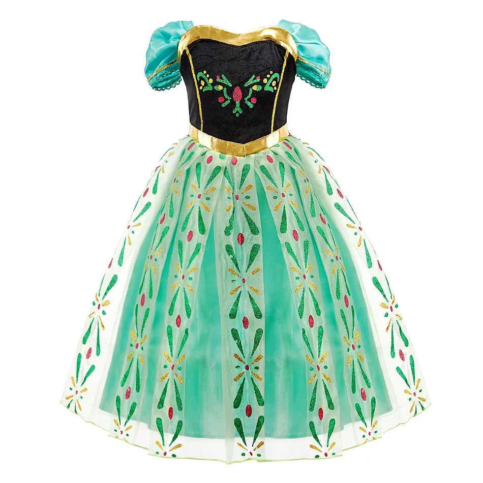 Children Princess Clothing Kids Elsa Anna Cinderella Rapunzel Party Cosplay Dresses Little Girls Christmas Halloween Dress Up