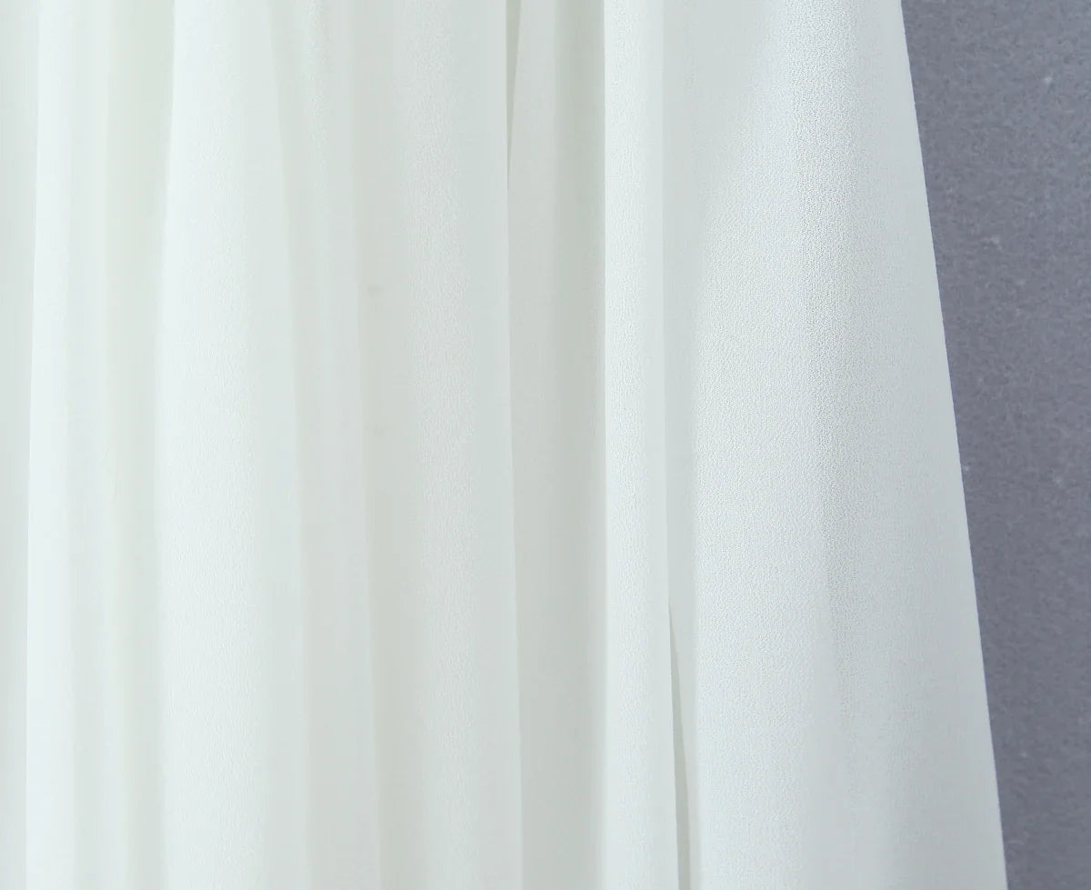 2025 BOHO Women White Big Backless Sling Dress O Neck Back Zipper Loose Swing Mini Short Dresses Holiday Robe