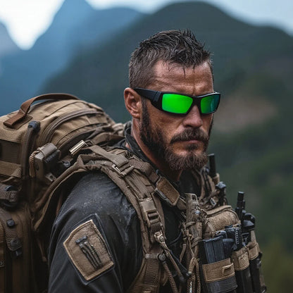 Z87 Polarized Sunglasses Men Women Wrap Around Sport Driving UV400 Retro Vintage Shield Safety Glasses 8231