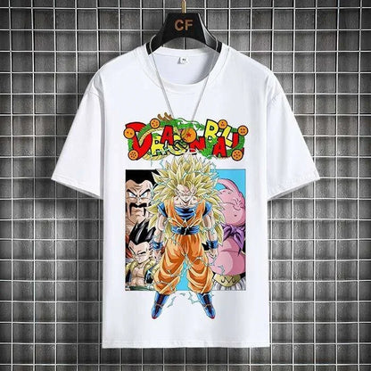 2026 Summer Dragon Ball Z Summer Trendy Short Sleeve Loose Fit T-Shirt Collaborative Release Bird Mountain Memorial Anime Goku
