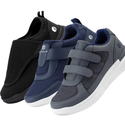 Men's Diabetic Shoes for Elder Orthopedics Feet Swollen Extra Wide Adjustable Walking Shoe Elderly Foot Pain Relief