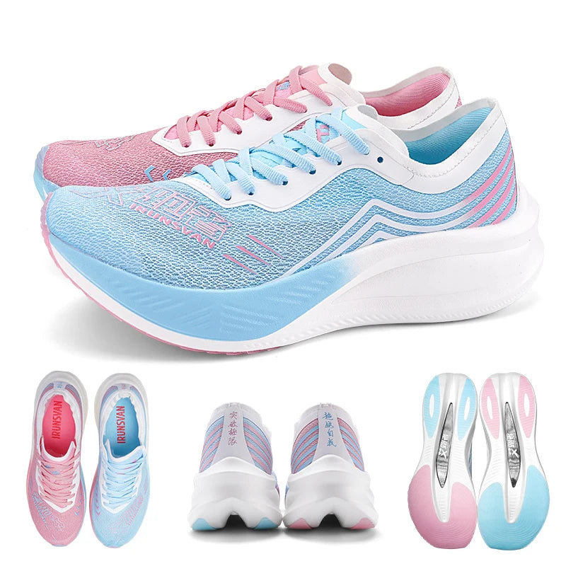 Professional Running Shoes Man Nylon Carbon Plate Athletic Training Sport Shoes Outdoor Non-slip Original Sneakers