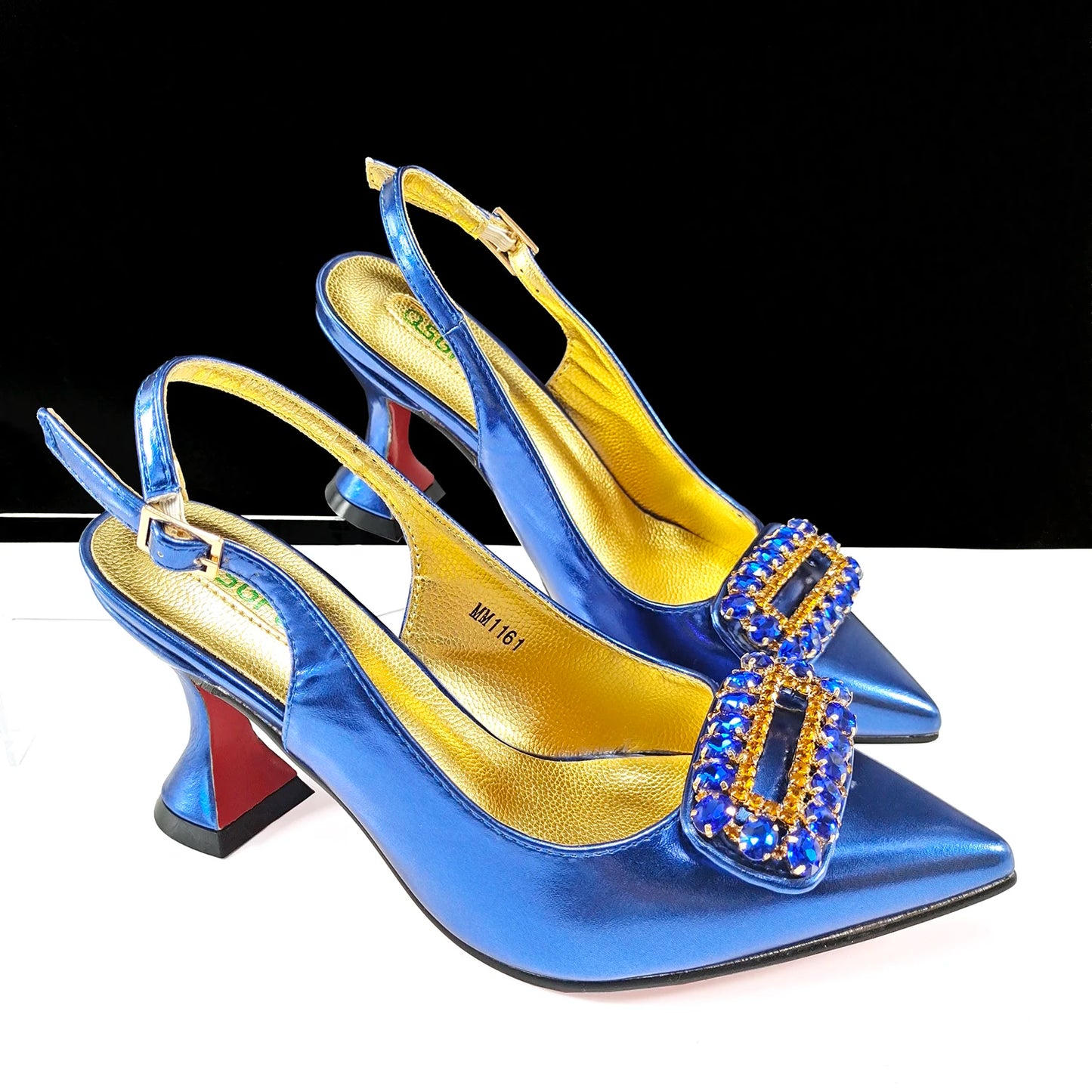 Italian Design Rhinestone-encrusted Ladies Party Shoes And Special Bag Women High Heels Wedding Dual Purpose Bag