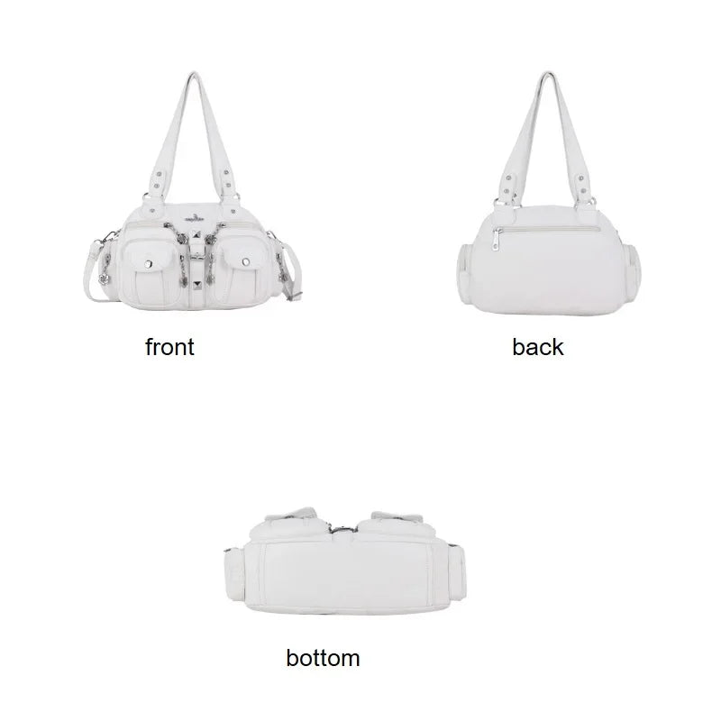 Vintage Women Handbags Fashion Satchel PU Shoulder Bag Top-handle Handbag Dumpling Pack Gifts Shoulder Bags Phone Money Pack