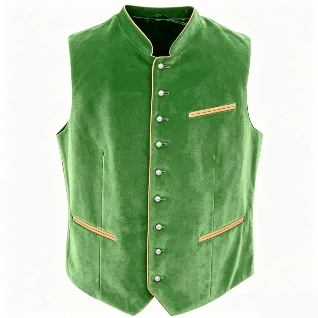Men Vest Black Suede Velvet High Neck Single Breasted Waistcoat For Wedding Banquet Business Work Casual Daily Men Suit Vest
