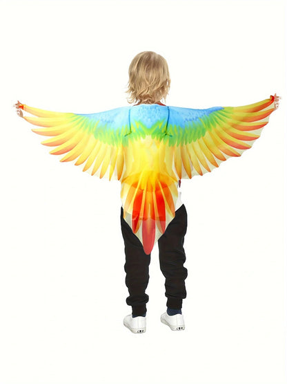 Bird Costume cape and Mask Parrot Wings Cape Dress up Shawl Cloak for  Day Festival Masquerade Party Boys Girls