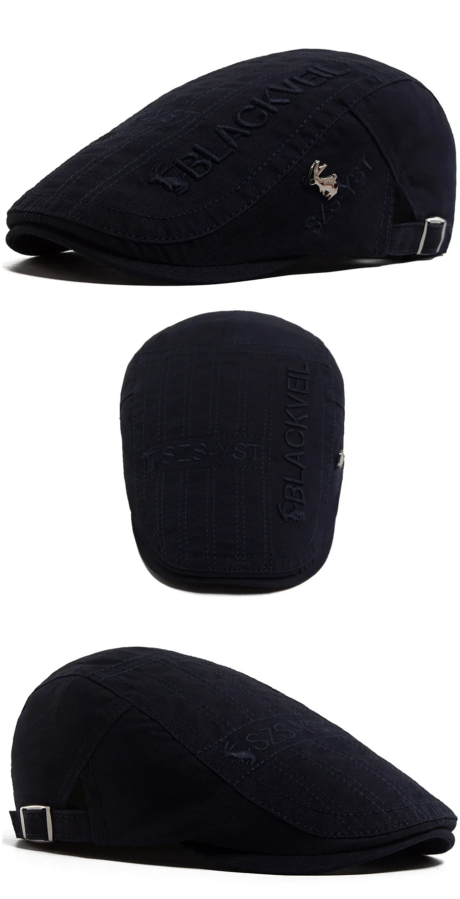 Men Beret Fashion Rabbit Embroidery Flat Caps Spring Summer Visor For Male Fashion Vintage Newsboy Cap Casual Berets Adjustable