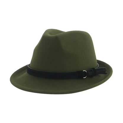Hats for Women Fedora Winter Cowboy Hat Top Wool Khaki Green Black Jazz Caps Gentlemen Hats for Men Pamelas Y Tocados Para Bodas