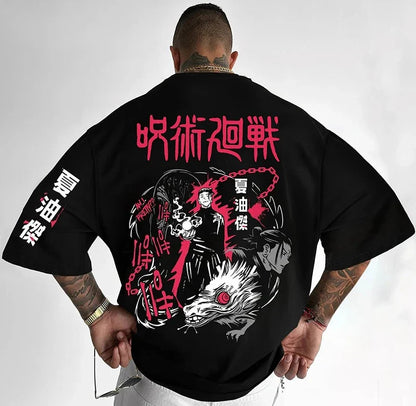 Jujutsu Kaisen Men's Cotton T-Shirt Geto Suguru Japan Anime Summer Boy Kids Harajuku Y2k Parent-Child Casual Short Sleeve